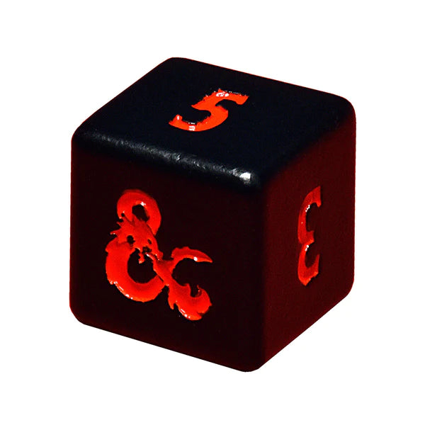 Ultra Pro (UP) - Heavy Metal Black and Red D6 Dice Set (4 Stück) für Dungeons & Dragons