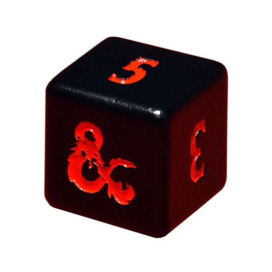 Ultra Pro (UP) - Heavy Metal Black and Red D6 Dice Set (4 Stück) für Dungeons & Dragons