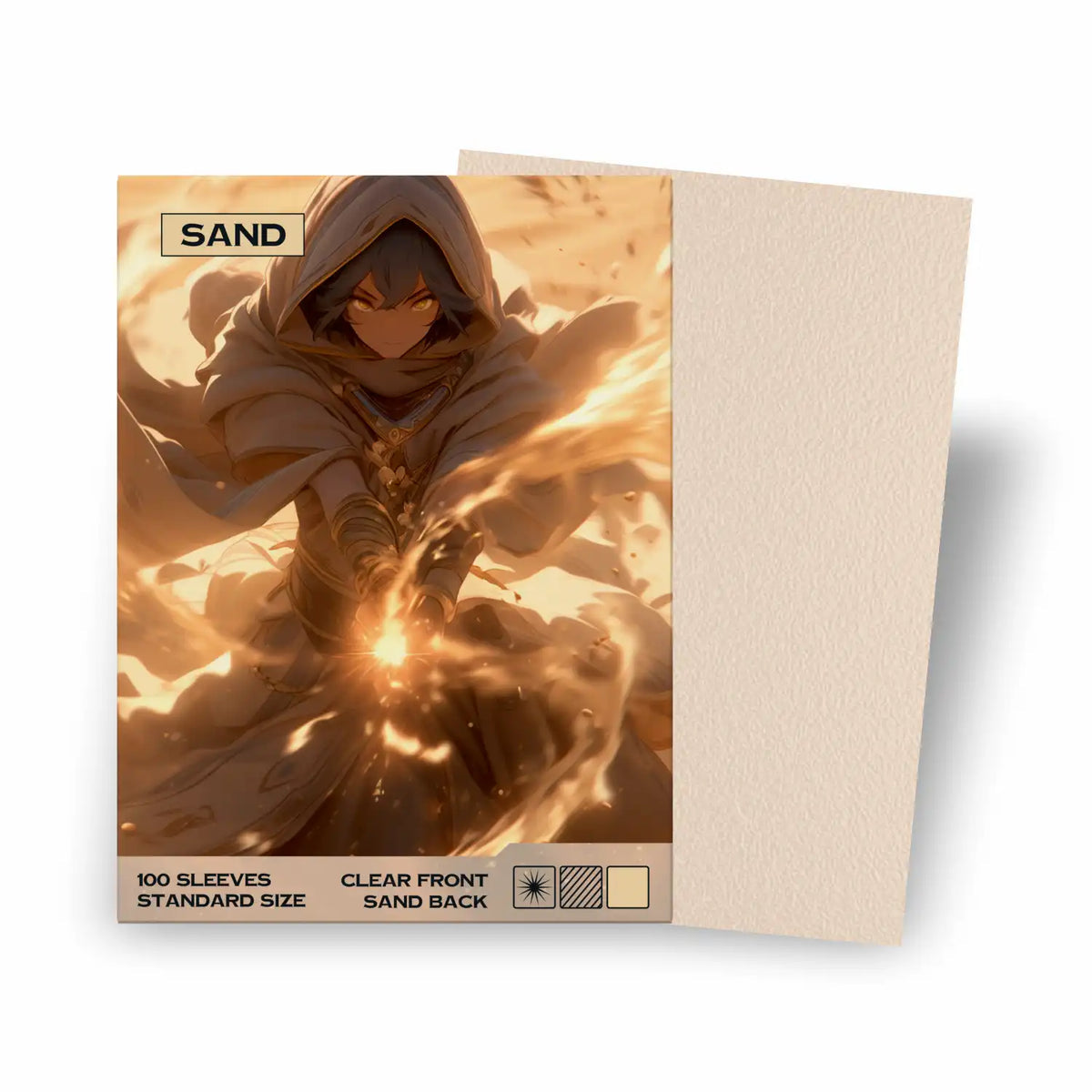 Baba Sleeves - Matte Beige / Sand Hüllen Standard Size (100 Sleeves)