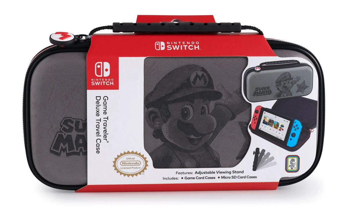 BIGBEN - Nintendo Switch - Transporttasche für die Nintendo Switch™ und Nintendo Switch Lite™ - Mehrfarbig / Super Mario - NNS46G (grau)