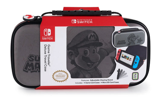 BIGBEN - Nintendo Switch - Transporttasche für die Nintendo Switch™ und Nintendo Switch Lite™ - Mehrfarbig / Super Mario - NNS46G (grau)
