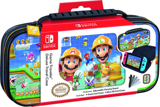 BIGBEN - Nintendo Switch - Transporttasche für die Nintendo Switch™ und Nintendo Switch Lite™ - Mehrfarbig / Mario Maker 2 - NNS50C