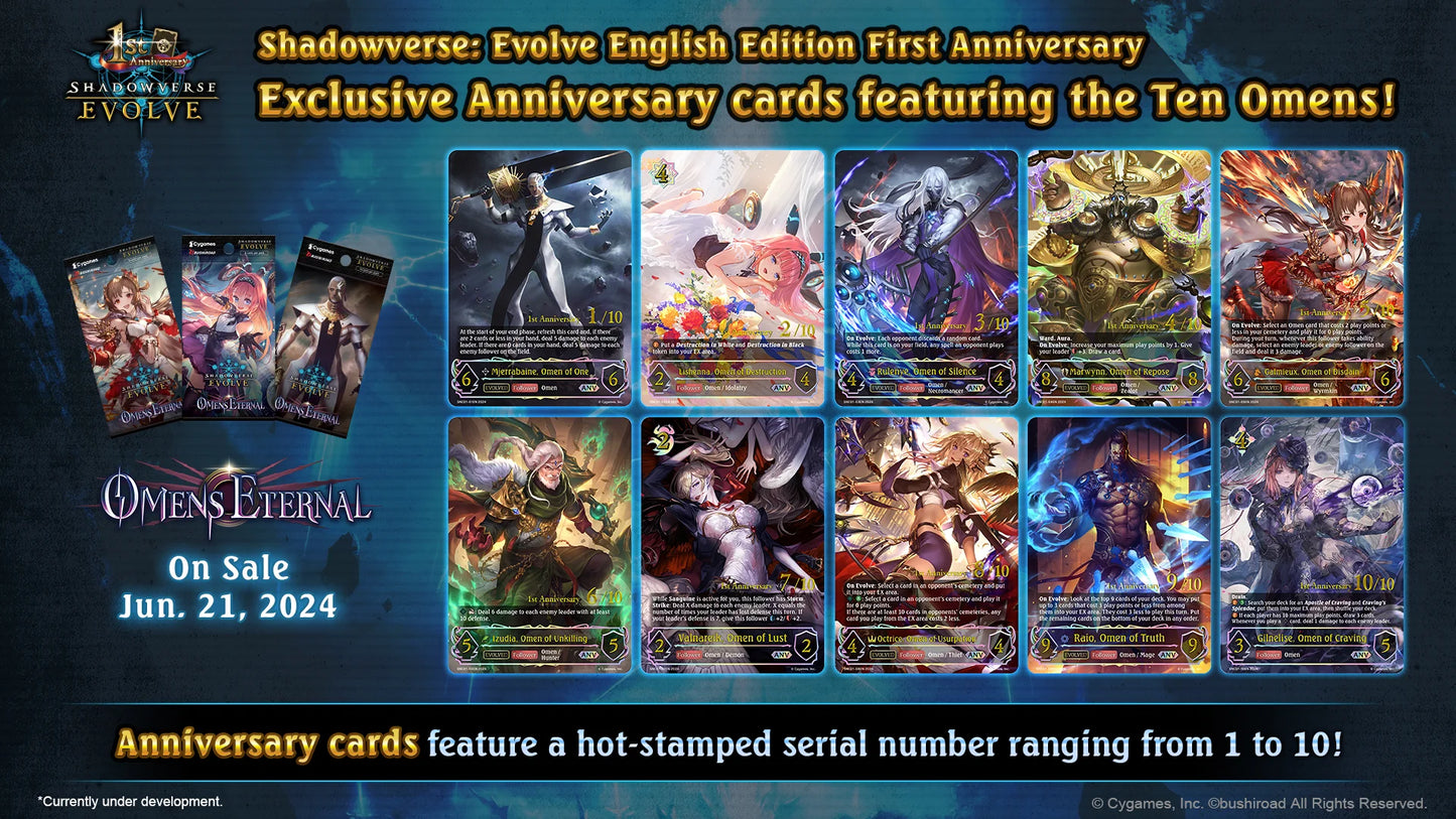 Shadowverse: Evolve - Omens Eternal [BP05] - Booster Display (16 Booster Packs) - EN