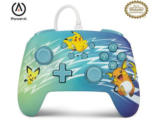 POWERA - Nintendo Switch - Kabelgebundener Pikachu-Evolution Controller - NSGP0221-01 - Mehrfarbig