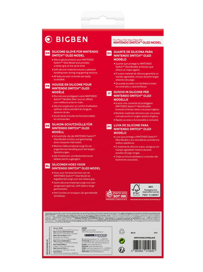 BIGBEN - Nintendo Switch - Silicon Glove / Silikonhülle - OLED - schwar