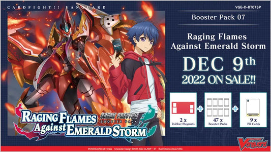 Cardfight!! Vanguard will+Dress - Raging Flames Against Emerald Storm [VGE-D-BT07SP] - Sneak Preview Kit - EN