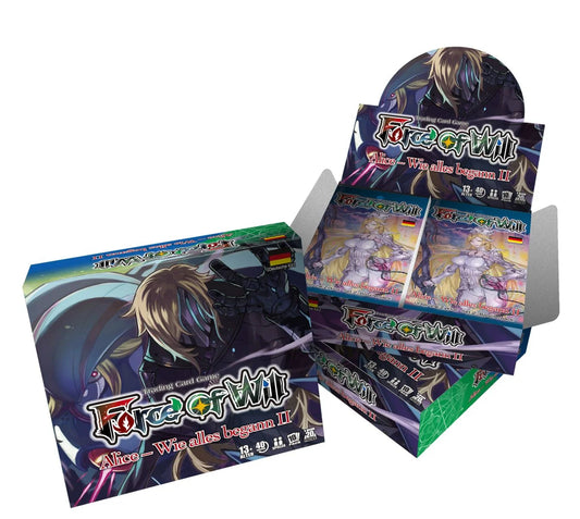Force of Will (FOW) - Alice - Wie alles begann - Ursprung-Zyklus: Set 2 [AO2] - Booster Display (20 Booster Packs) - DE