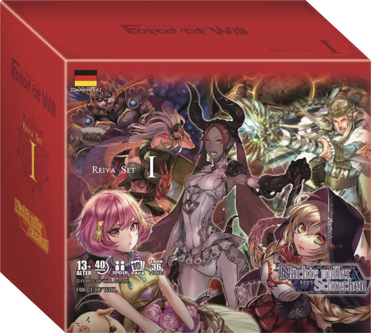 Force of Will (FOW) - Nächte voller Schrecken - Reiya-Zyklus: Set 1 [R1] - Booster Display (36 Booster Packs) - DE