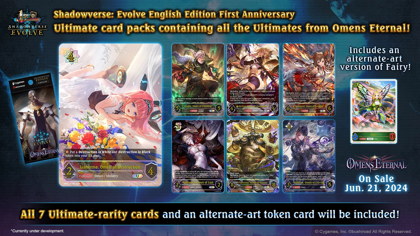 Shadowverse: Evolve - Omens Eternal [BP05] - Booster Display (16 Booster Packs) - EN