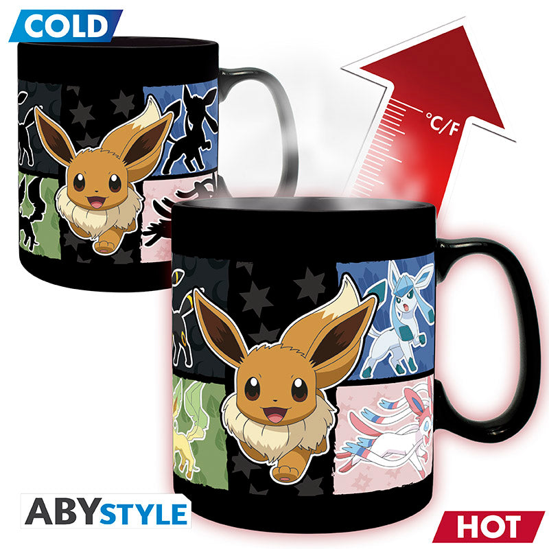 ABYstyle - POKEMON - Mug Heat Change - 460 ml - Eevee - cardboard box Display (2 Pieces)