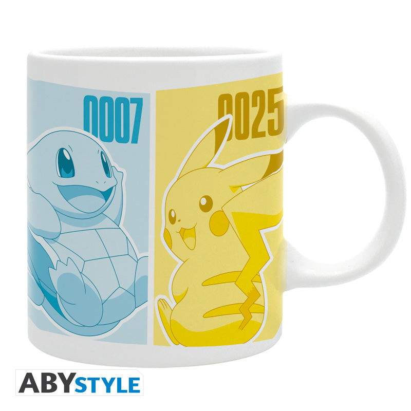 ABYstyle - POKEMON - Mug - 320 ml - Pikachu & Kanto Starters - subli Display (2 Pieces)