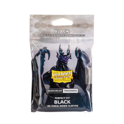DS - Standard Perfect Fit Thick Inner Sleeves: Black (100 Sleeves)