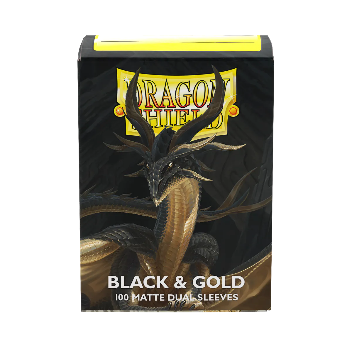 DS - Standard Dual Sleeves: Black & Gold [Matte] (100 Sleeves)