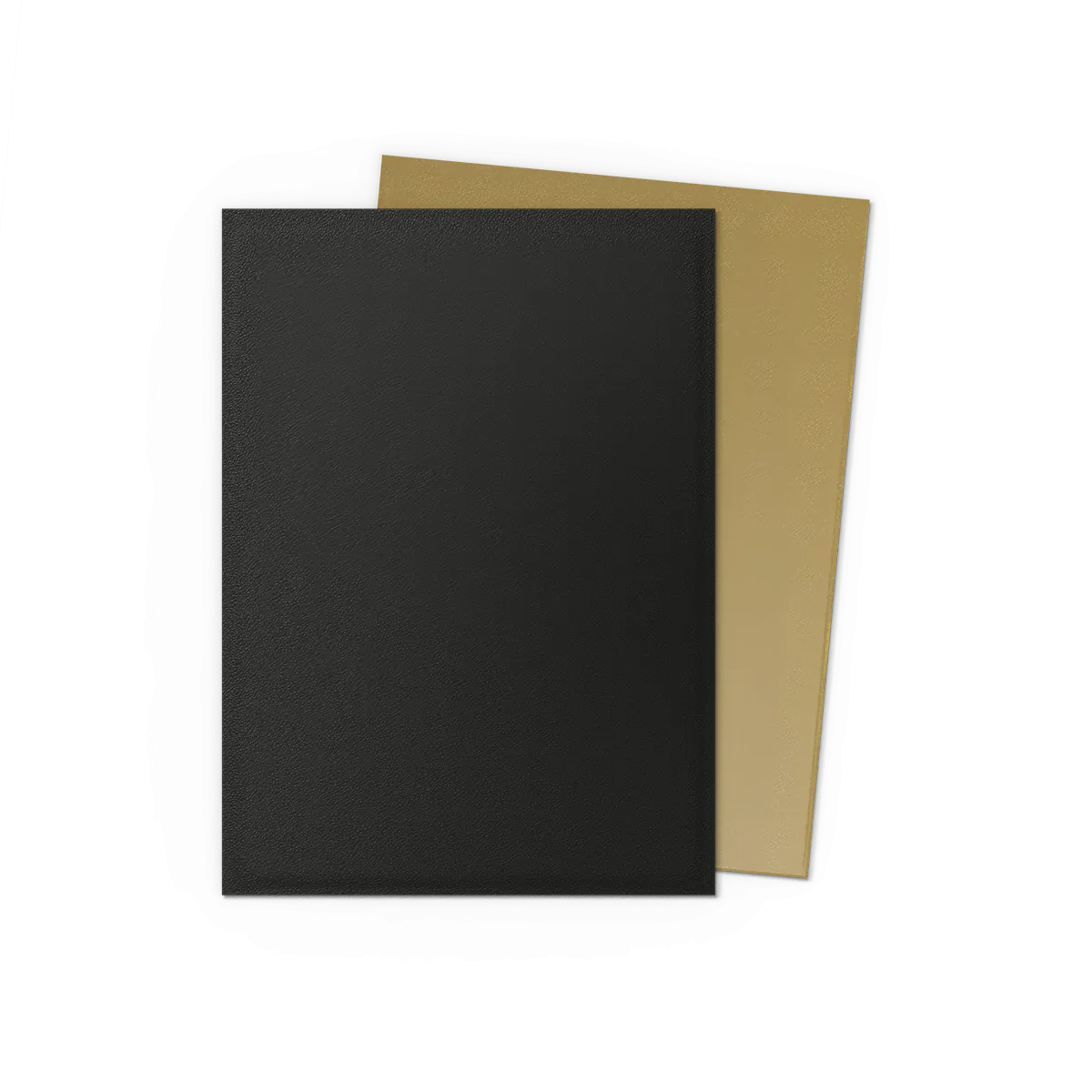DS - Standard Dual Sleeves: Black & Gold [Matte] (100 Sleeves)