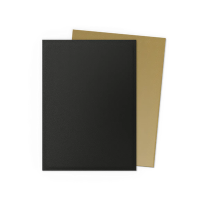 DS - Standard Dual Sleeves: Black & Gold [Matte] (100 Sleeves)