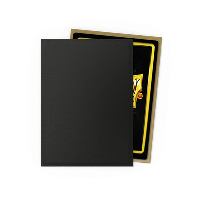 DS - Standard Dual Sleeves: Black & Gold [Matte] (100 Sleeves)