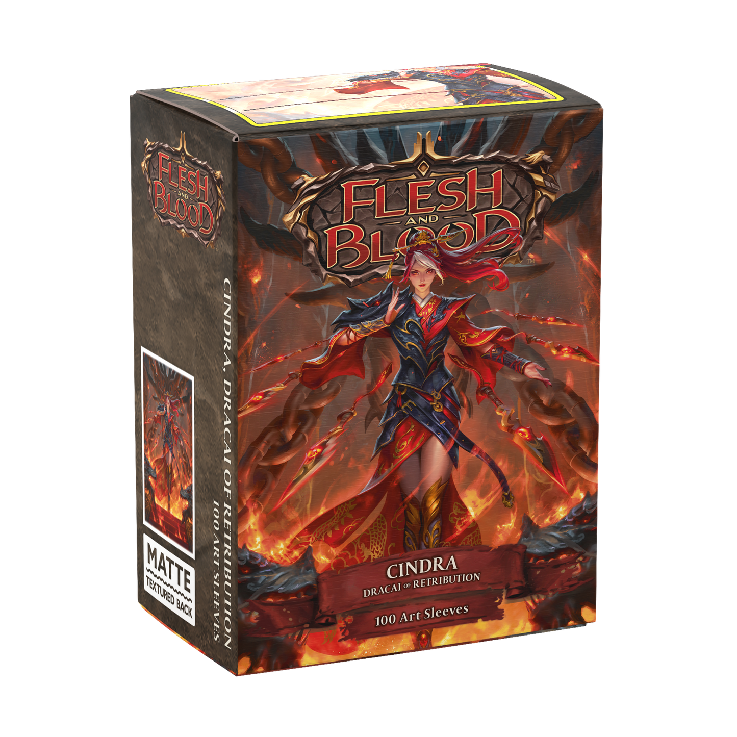 DS - Standard Licensed Art Sleeves: Flesh and Blood Cindra, Dracai of Retribution [Matte] (100 Sleeves)