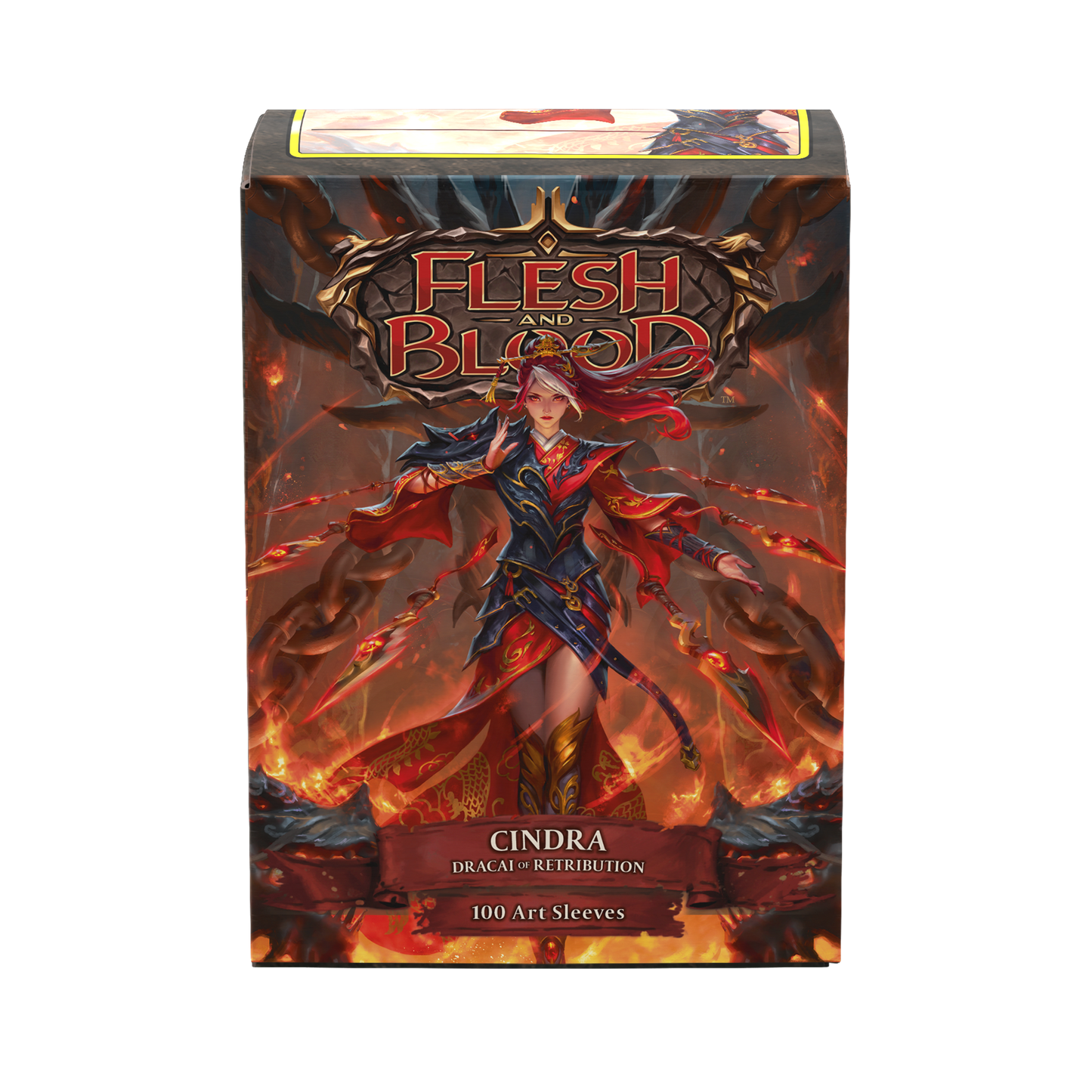 DS - Standard Licensed Art Sleeves: Flesh and Blood Cindra, Dracai of Retribution [Matte] (100 Sleeves)