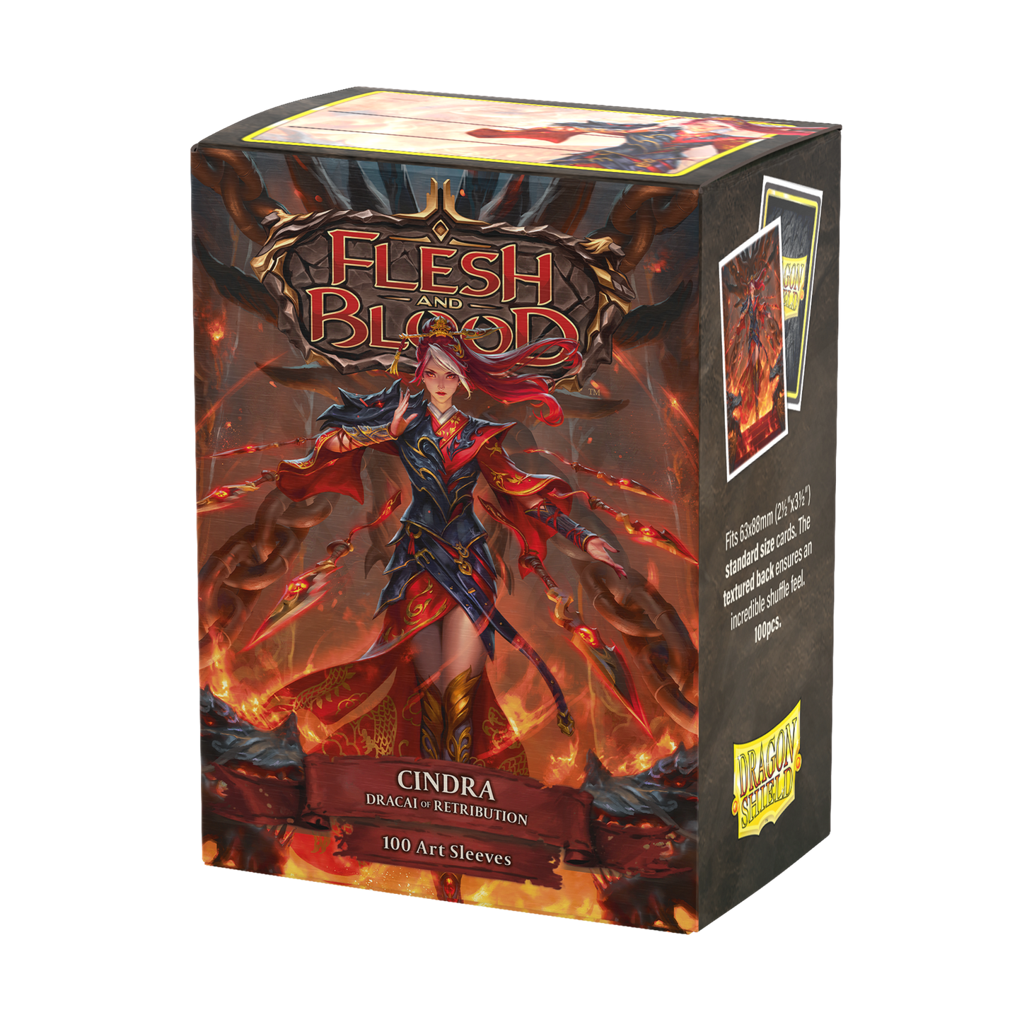 DS - Standard Licensed Art Sleeves: Flesh and Blood Cindra, Dracai of Retribution [Matte] (100 Sleeves)