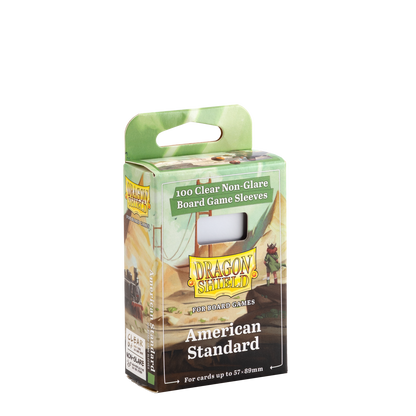 DS - Board Games Sleeves Clear/Non-Glare: 57x89mm [American Standard] (100 Sleeves)