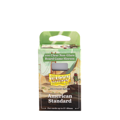 DS - Board Games Sleeves Clear/Non-Glare: 57x89mm [American Standard] (100 Sleeves)