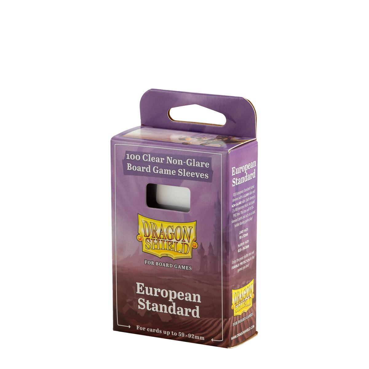 DS - Board Games Sleeves Clear/Non-Glare: 59x92mm [European Standard] (100 Sleeves)