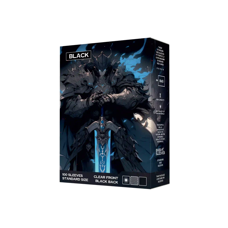 Baba Sleeves - Matte Hüllen Schwarz Standard Size (100 Sleeves)