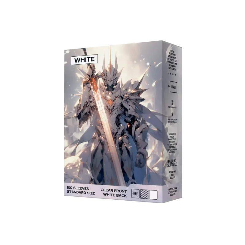 Baba Sleeves - Matte Hüllen Weiß Standard Size (100 Sleeves)
