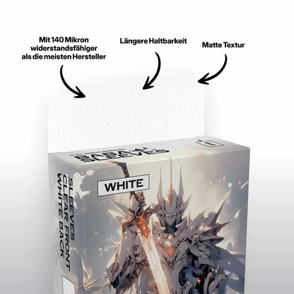Baba Sleeves - Matte Hüllen Weiß Standard Size (100 Sleeves)