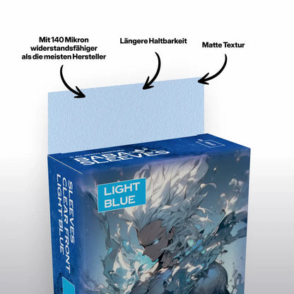 Baba Sleeves - Matte Hüllen Hellblau Standard Size (70 Sleeves)