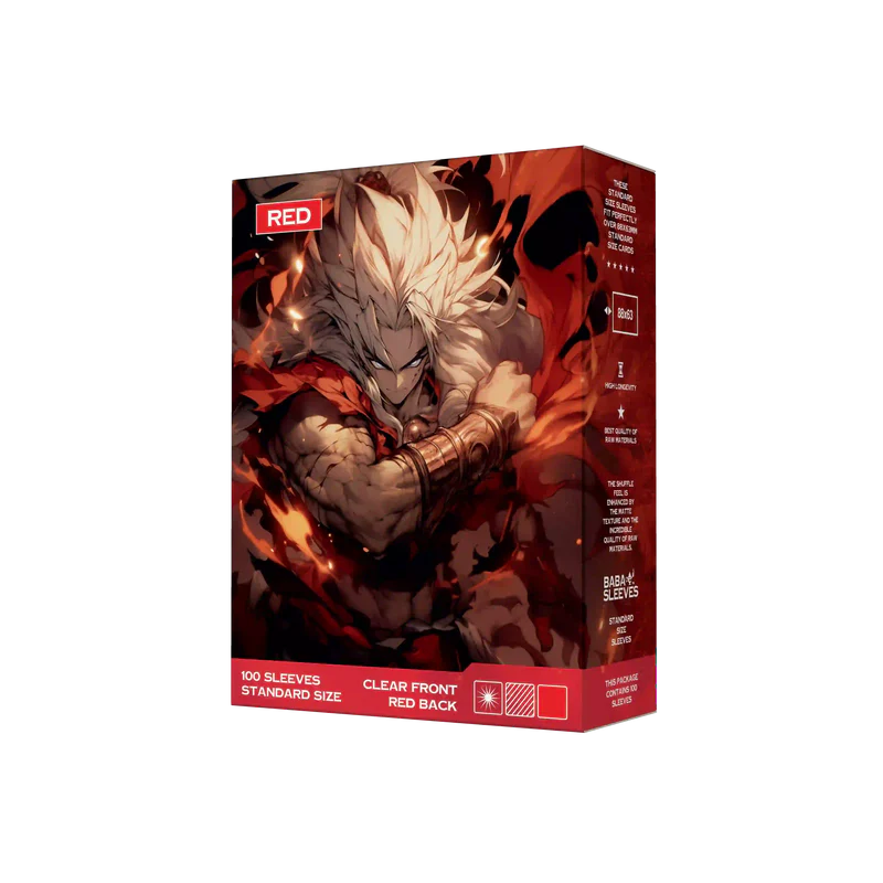 Baba Sleeves - Matte Hüllen Rot Standard Size (100 Sleeves)