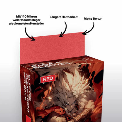 Baba Sleeves - Matte Hüllen Rot Standard Size (100 Sleeves)