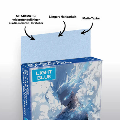 Baba Sleeves - Matte Hellblaue / Light Blue Hüllen Japan Size (60 Sleeves)