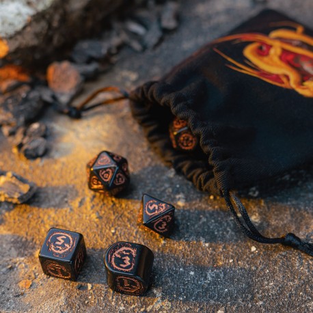 Q Workshop - Dragon: Black & adorable Dice Bag