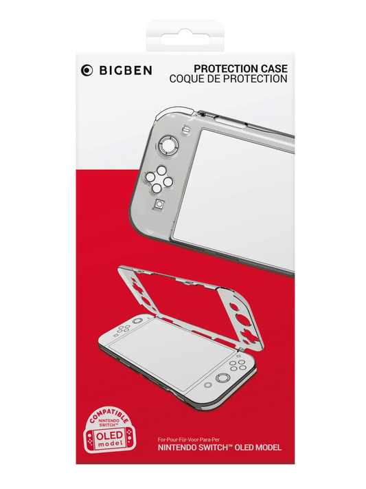 BIGBEN - Nintendo Switch - Polycarbonat Hardcase / Hülle - für Nintendo Switch OLED - Clear / Transparent