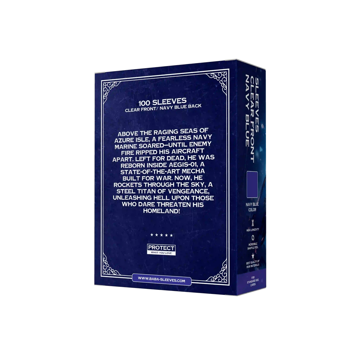 Baba Sleeves - Matte Marine Blau / Navy Blue Hüllen Standard Size (100 Sleeves)