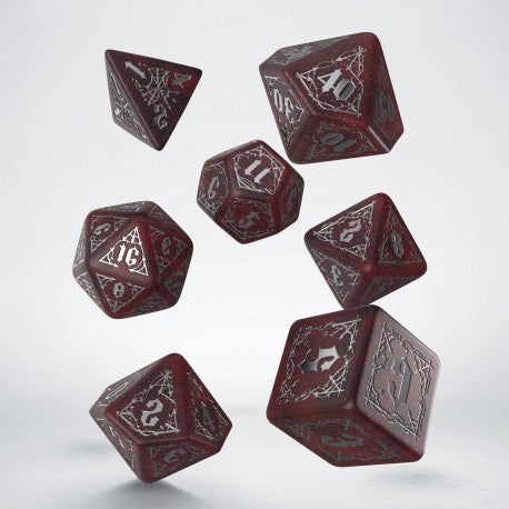 Q Workshop - Bloodsucker: Scarlet 7pc RPG Dice Set