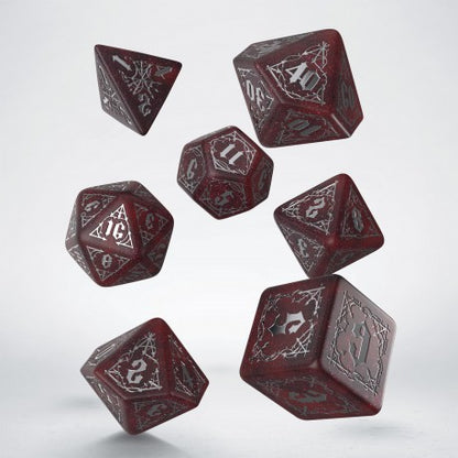Q Workshop - Bloodsucker: Scarlet 7pc RPG Dice Set