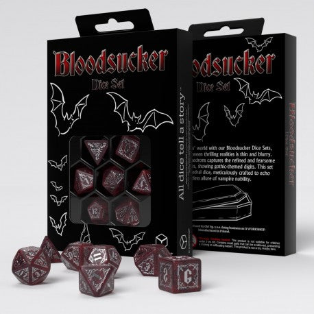 Q Workshop - Bloodsucker: Scarlet 7pc RPG Dice Set
