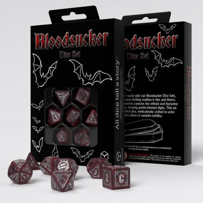 Q Workshop - Bloodsucker: Scarlet 7pc RPG Dice Set