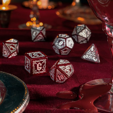 Q Workshop - Bloodsucker: Scarlet 7pc RPG Dice Set
