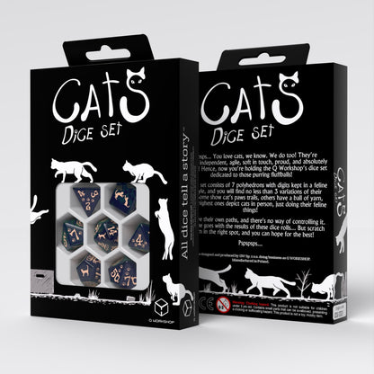 Q Workshop - CATS: Mittens 7pc RPG Dice Set