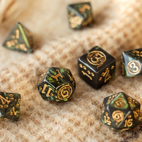 Q Workshop - CATS: Pixel 7pc RPG Dice Set
