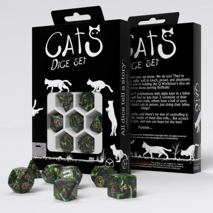 Q Workshop - CATS: Pixel 7pc RPG Dice Set