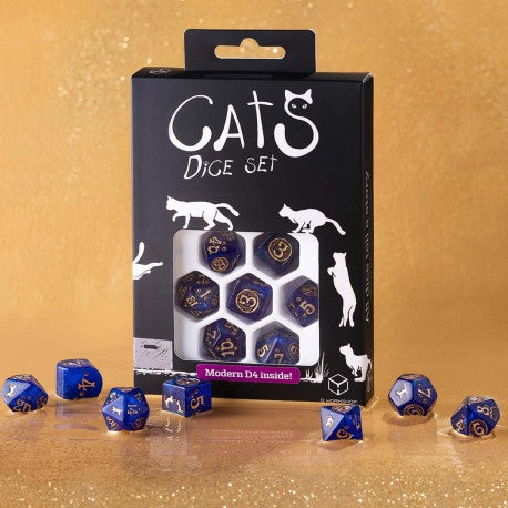 Q Workshop - CATS: Meowster 7pc RPG Dice Set