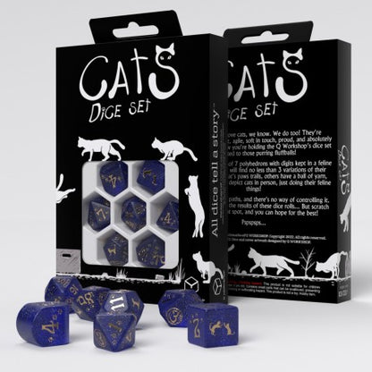 Q Workshop - CATS: Meowster 7pc RPG Dice Set