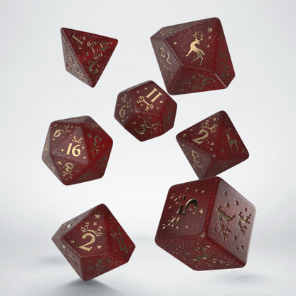 Q Workshop - Christmas 7pc RPG Dice Set