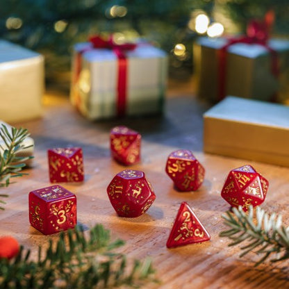 Q Workshop - Christmas 7pc RPG Dice Set