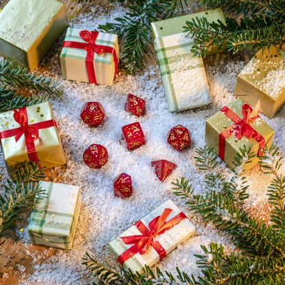 Q Workshop - Christmas 7pc RPG Dice Set