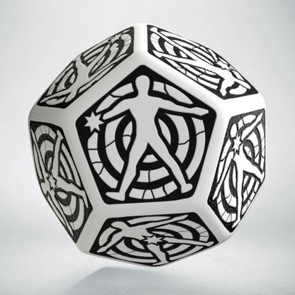 Q Workshop - Hit Location Die: D12 White & black